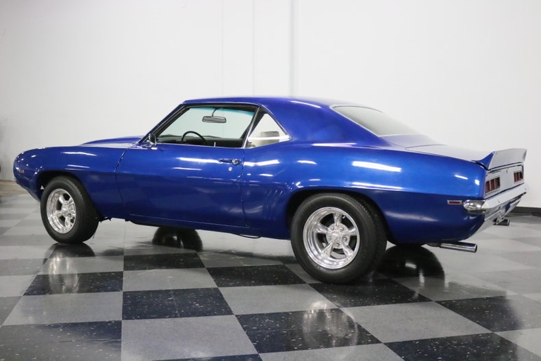 Blue 1969 Chevrolet Camaro Coupe with White interior
