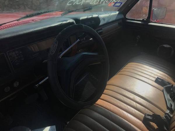 Red 1981 Ford F-100 Standard Cab Pickup with Tan interior