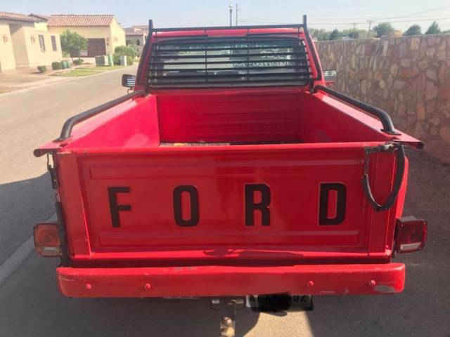 Red 1981 Ford F-100 Standard Cab Pickup with Tan interior