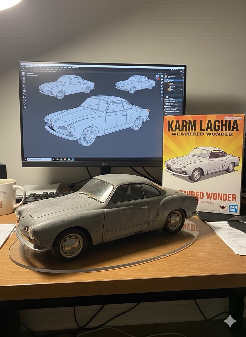 Gray 1969 Volkswagen Karmann Ghia Coupe