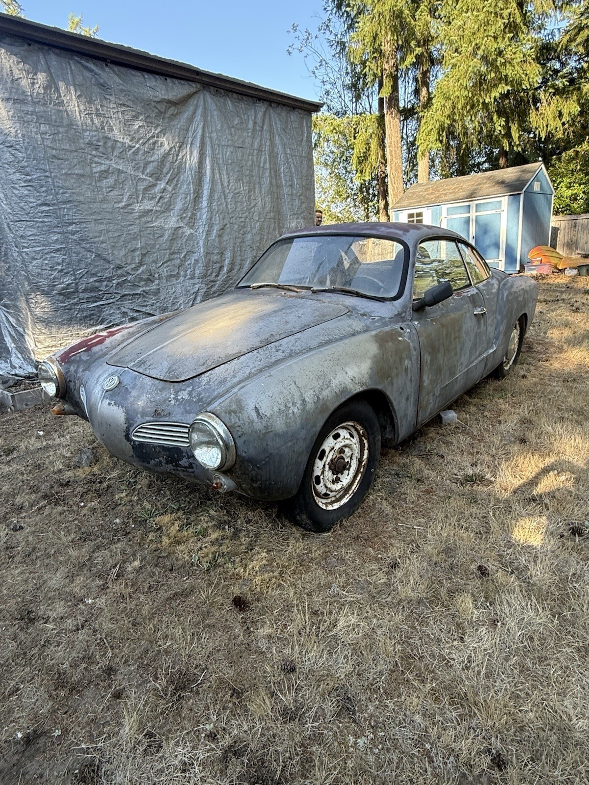Gray 1969 Volkswagen Karmann Ghia Coupe