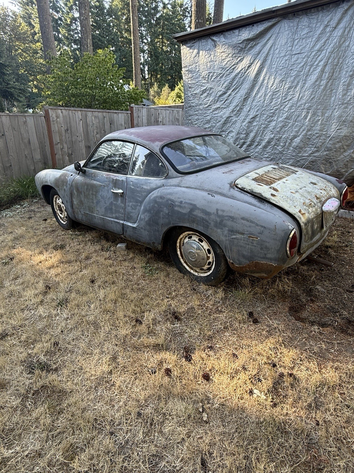 Gray 1969 Volkswagen Karmann Ghia Coupe