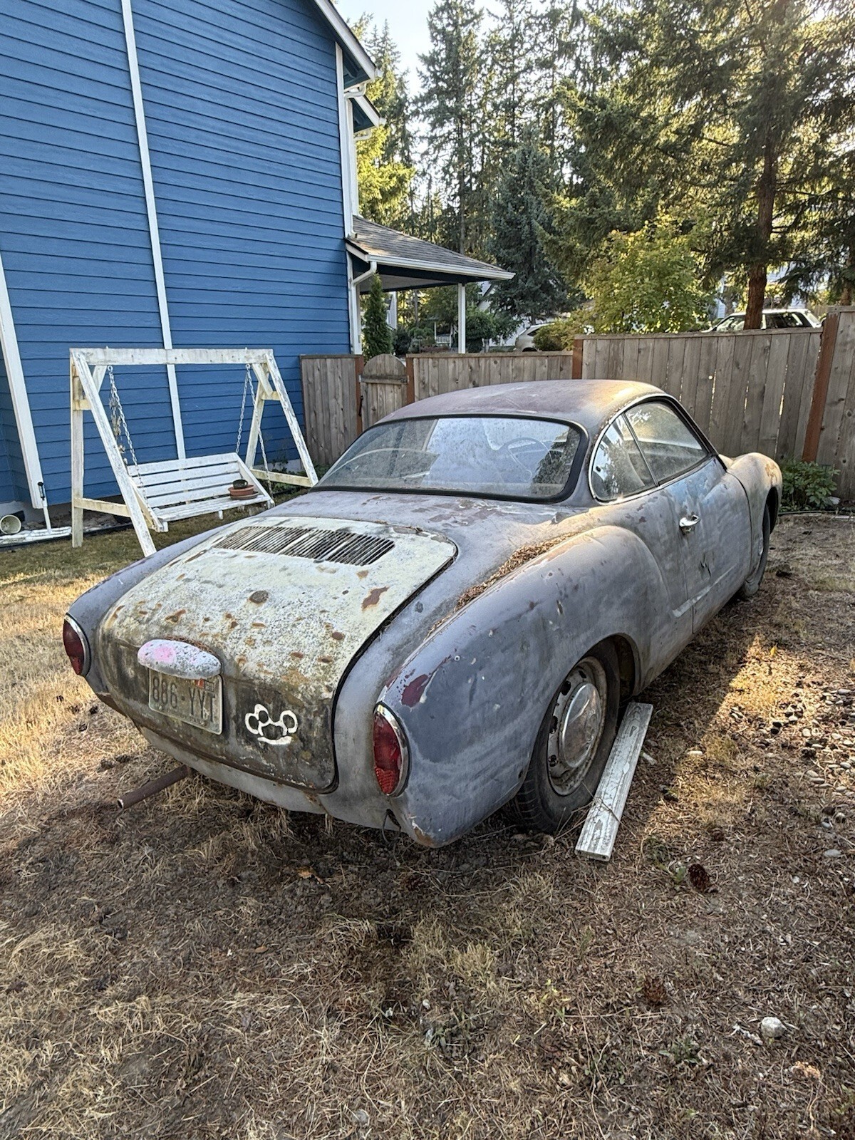 Gray 1969 Volkswagen Karmann Ghia Coupe