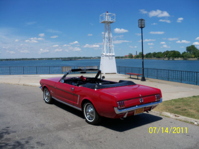 Rangoon Red 1964 Ford Mustang Convertible with Black interior