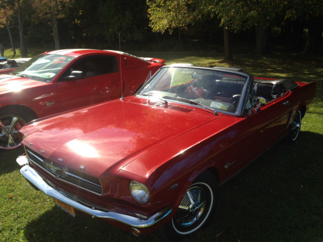 Rangoon Red 1964 Ford Mustang Convertible with Black interior