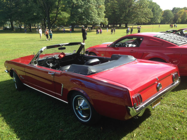Rangoon Red 1964 Ford Mustang Convertible with Black interior