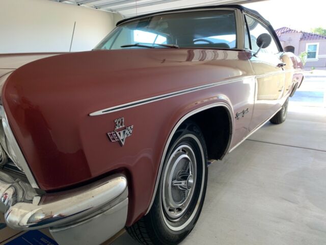 Burgundy 1966 Chevrolet Impala Coupe with Black interior