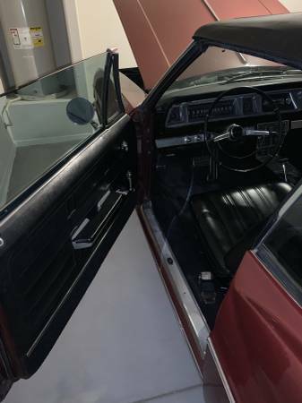 Burgundy 1966 Chevrolet Impala Coupe with Black interior