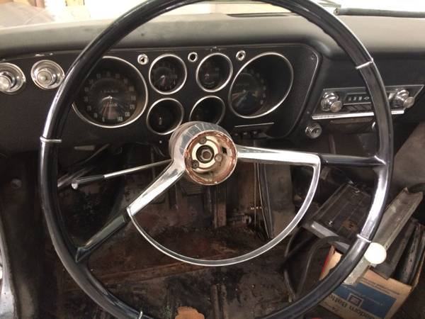 silver blue 1965 Chevrolet Corvair Coupe with Blue interior