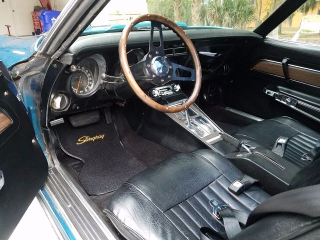 Green 1974 Chevrolet Corvette Coupe with Black interior
