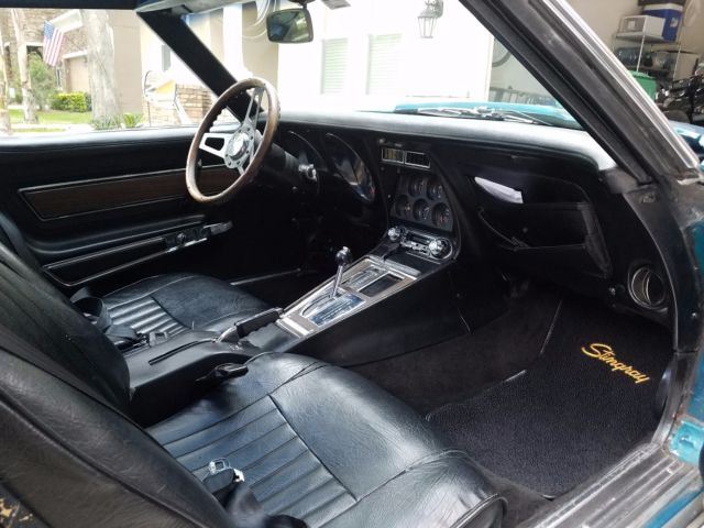 Green 1974 Chevrolet Corvette Coupe with Black interior