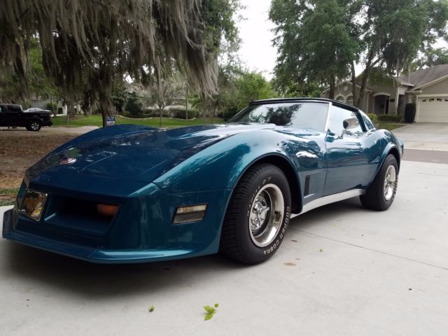 Green 1974 Chevrolet Corvette Coupe with Black interior
