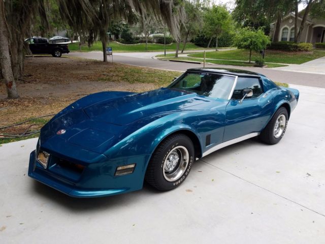 Green 1974 Chevrolet Corvette Coupe with Black interior