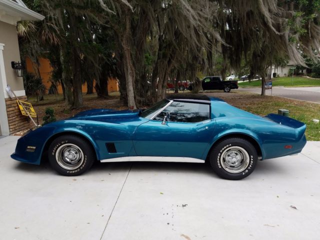 Green 1974 Chevrolet Corvette Coupe with Black interior