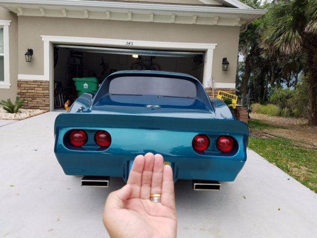 Green 1974 Chevrolet Corvette Coupe with Black interior