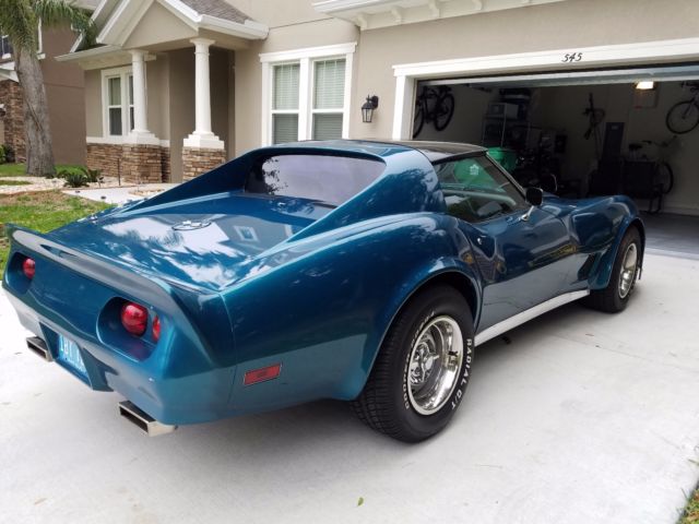Green 1974 Chevrolet Corvette Coupe with Black interior