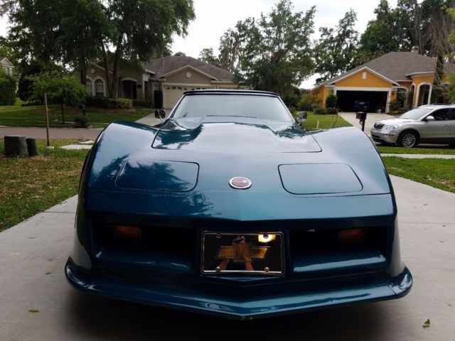 Green 1974 Chevrolet Corvette Coupe with Black interior