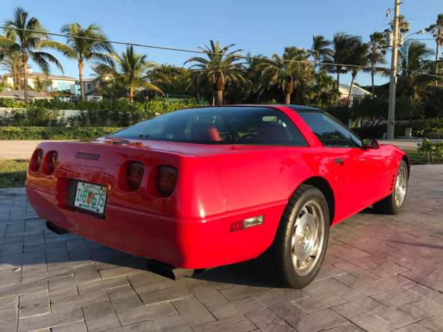 Red 1994 Chevrolet Corvette Coupe with Red interior