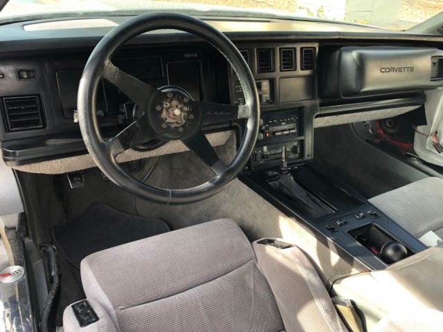Silver 1984 Chevrolet Corvette Coupe with Gray interior