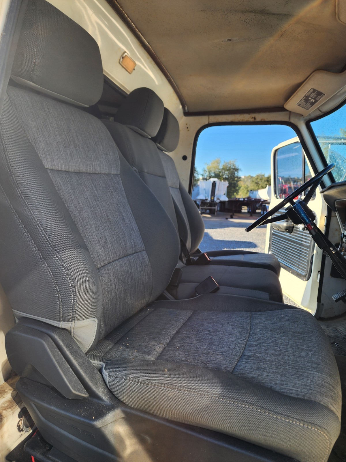 White 1972 Ford f500 Standard Cab Pickup with Gray interior