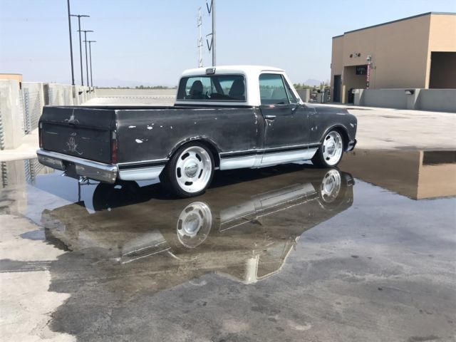 Black 1972 Chevrolet C-10 with Black interior