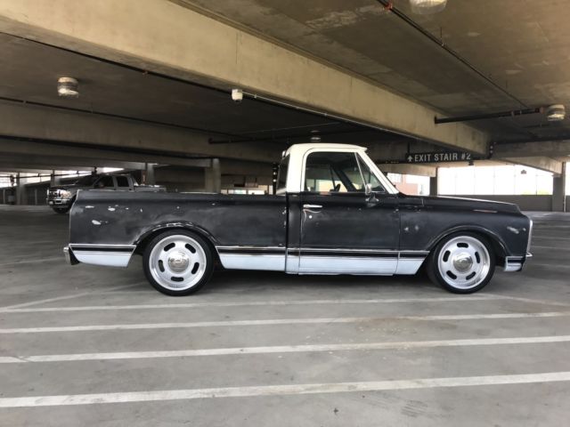 Black 1972 Chevrolet C-10 with Black interior