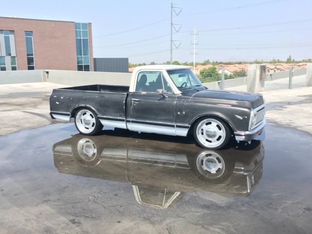Black 1972 Chevrolet C-10 with Black interior
