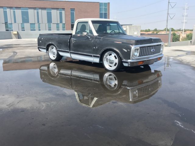 Black 1972 Chevrolet C-10 with Black interior