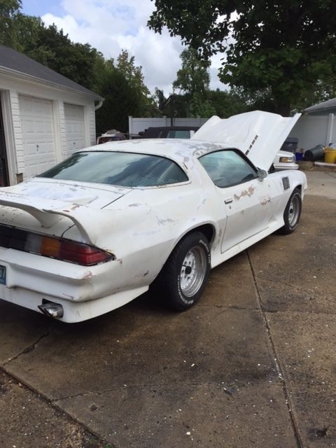 White 1979 Chevrolet Camaro Coupe with Blue interior