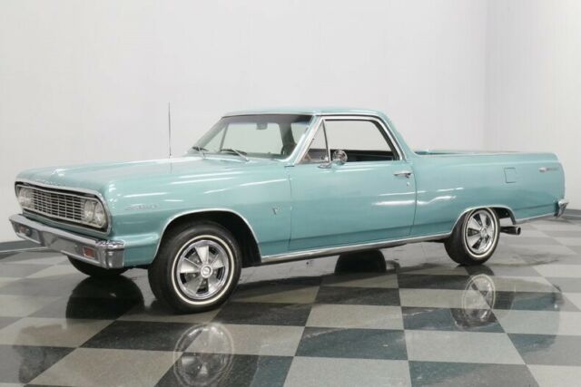 Azure Aqua 1964 Chevrolet El Camino Pickup Truck with Aqua interior