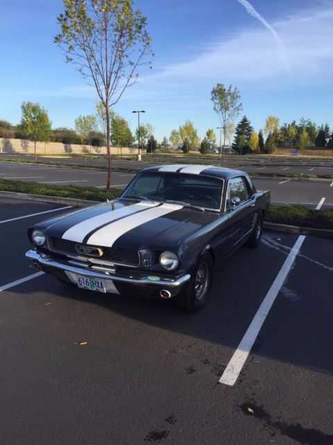 Blue 1966 Ford Mustang Coupe with Black interior