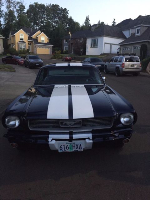 Blue 1966 Ford Mustang Coupe with Black interior