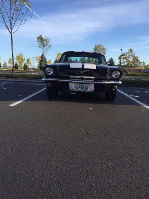 Blue 1966 Ford Mustang Coupe with Black interior