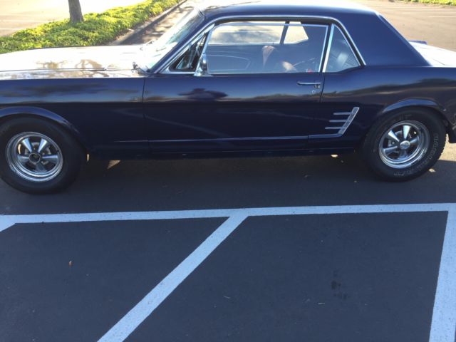 Blue 1966 Ford Mustang Coupe with Black interior