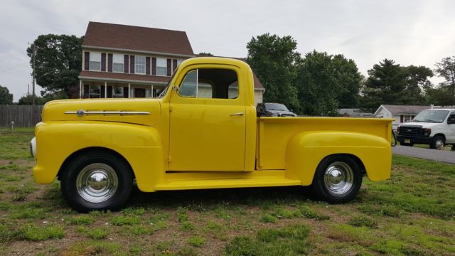 Yellow 1952 Ford F-100 Standard Cab Pickup with Tan interior