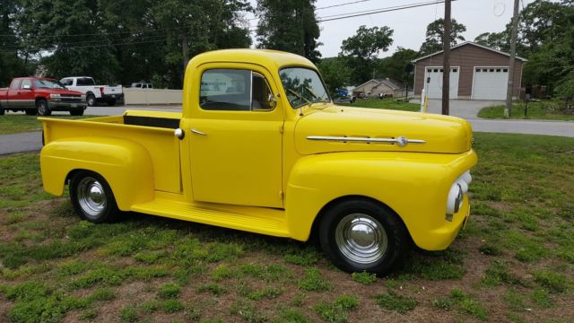 Yellow 1952 Ford F-100 Standard Cab Pickup with Tan interior