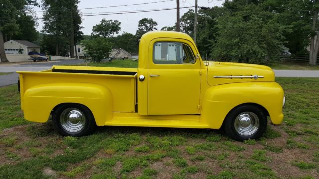 Yellow 1952 Ford F-100 Standard Cab Pickup with Tan interior