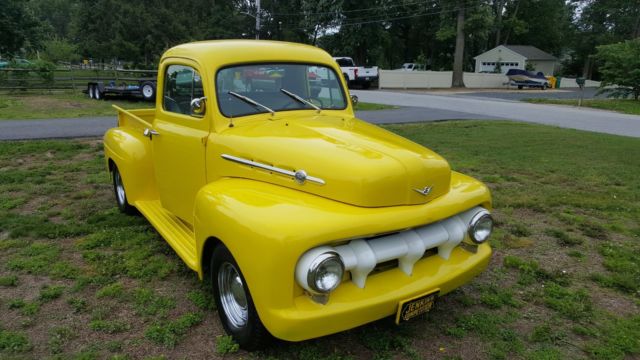 Yellow 1952 Ford F-100 Standard Cab Pickup with Tan interior