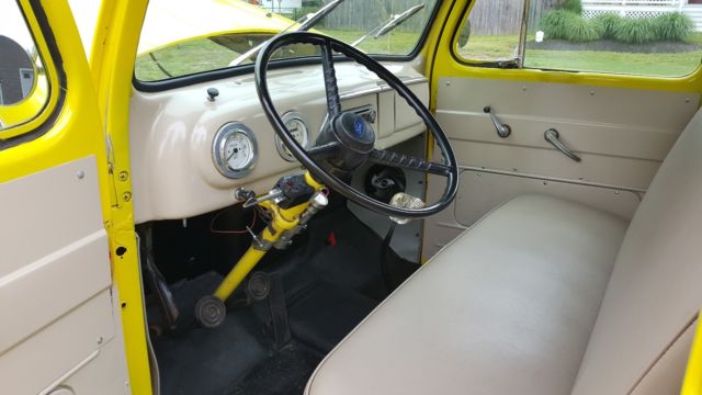 Yellow 1952 Ford F-100 Standard Cab Pickup with Tan interior