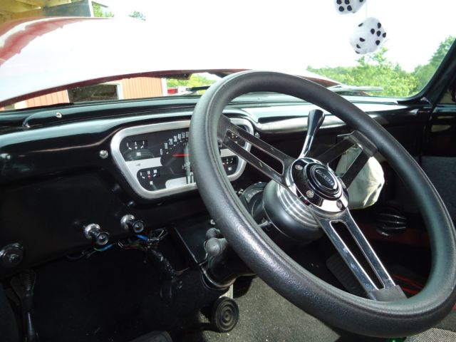 Burgundy 1954 Ford F100 Standard Cab Pickup with Gray interior