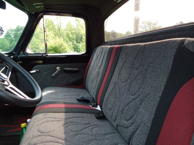 Burgundy 1954 Ford F100 Standard Cab Pickup with Gray interior