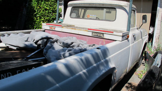 White 1958 Ford F-100 with White interior