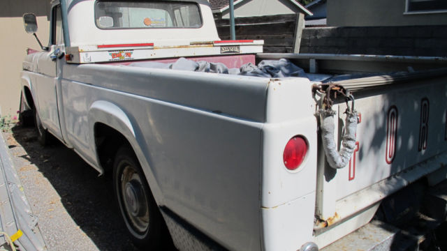 White 1958 Ford F-100 with White interior