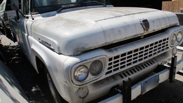White 1958 Ford F-100 with White interior