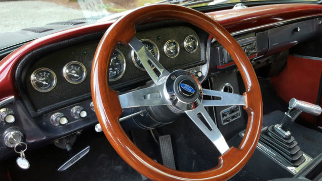 Burgundy / Silver 1965 Ford F-100 Pickup with Gray interior