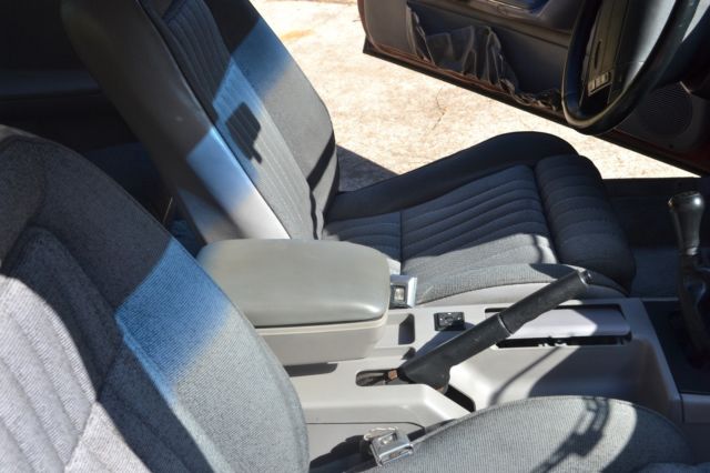 Red 1990 Ford Mustang Hatchback with Gray interior