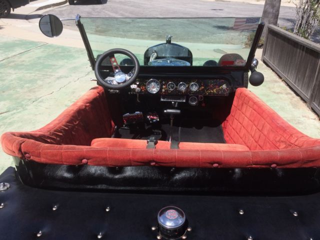 Black w/ Flames 1923 Ford Model T Convertible with Red interior