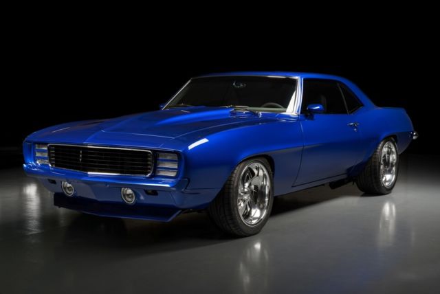 Blue 1969 Chevrolet Camaro Coupe with Gray interior