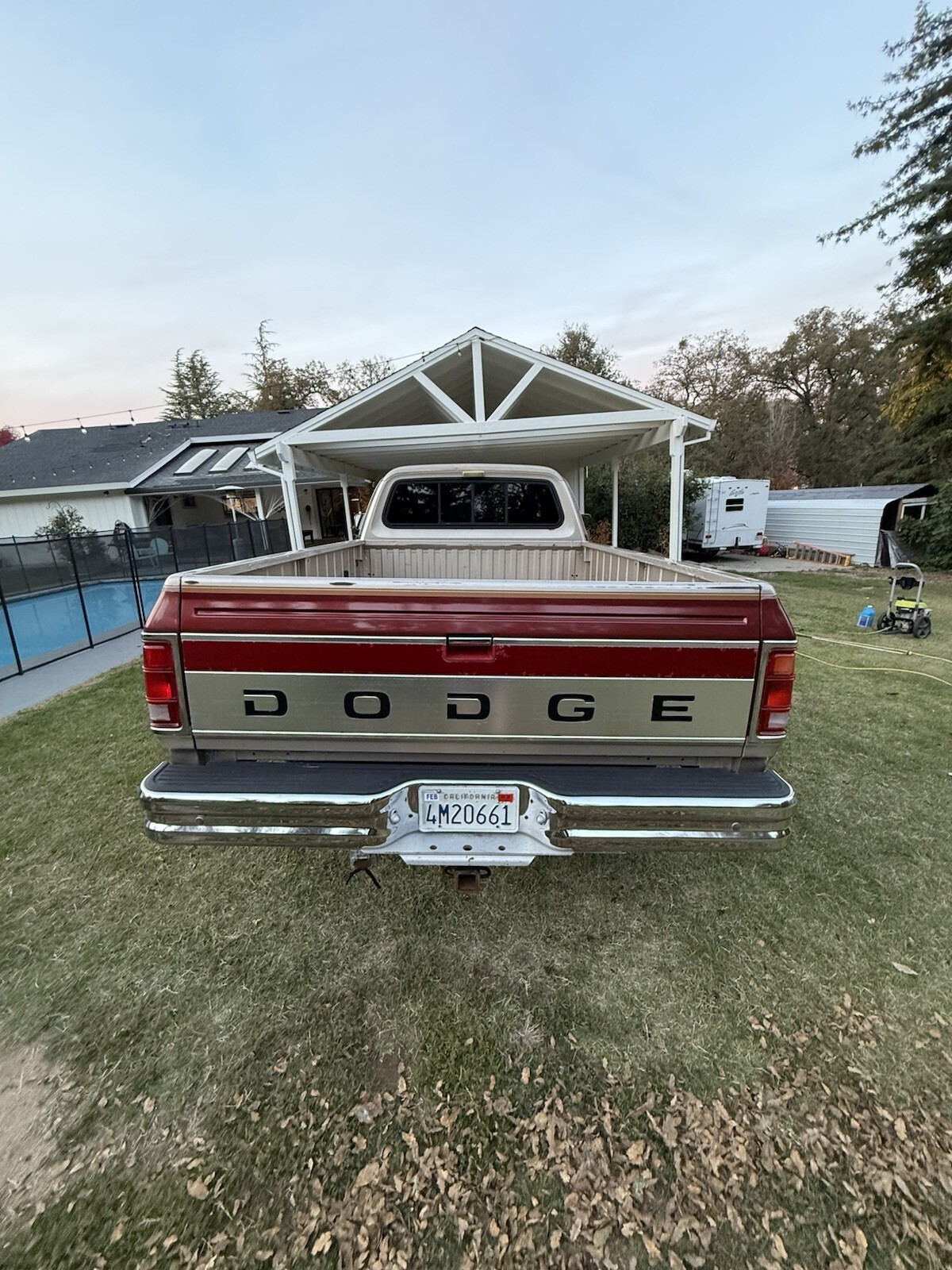 Red 1992 Dodge Ram 2500 Extended Cab Pickup with Tan interior