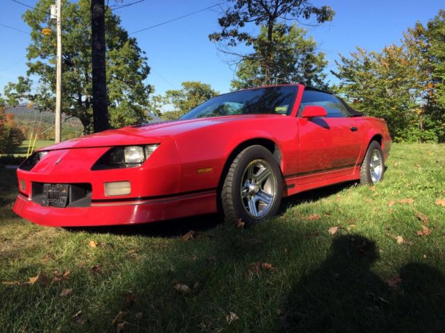 Red 1988 Chevrolet Camaro Convertible with Gray interior